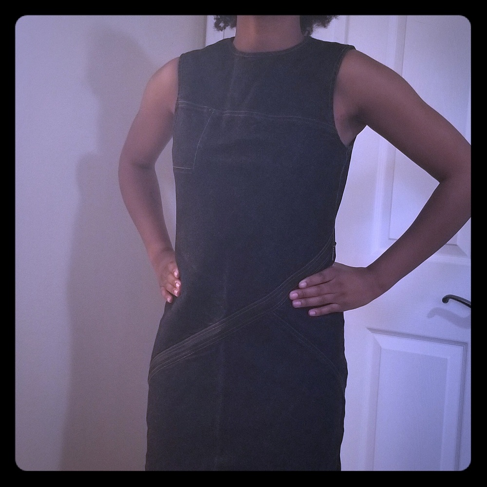 Designer jean dress, full length